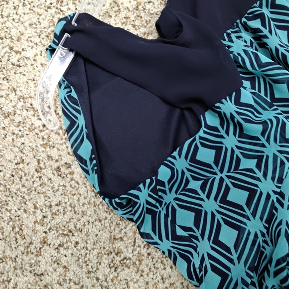 Enfocus Studio Teal and Black Dress - Picture 3 of 6